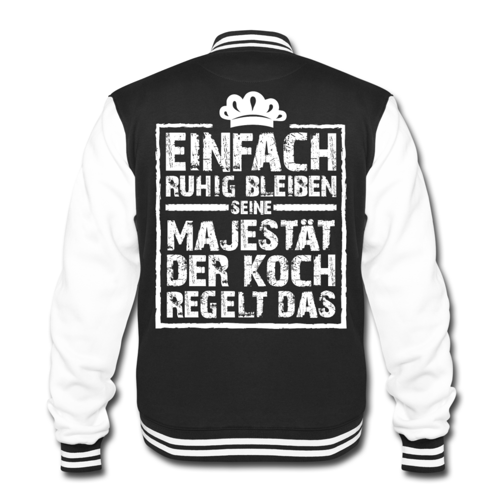 College-Sweatjacke - Schwarz/Weiß