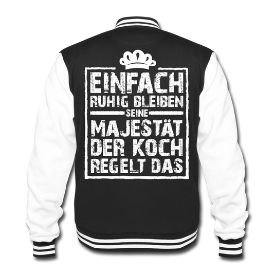 College-Sweatjacke - Schwarz/Weiß