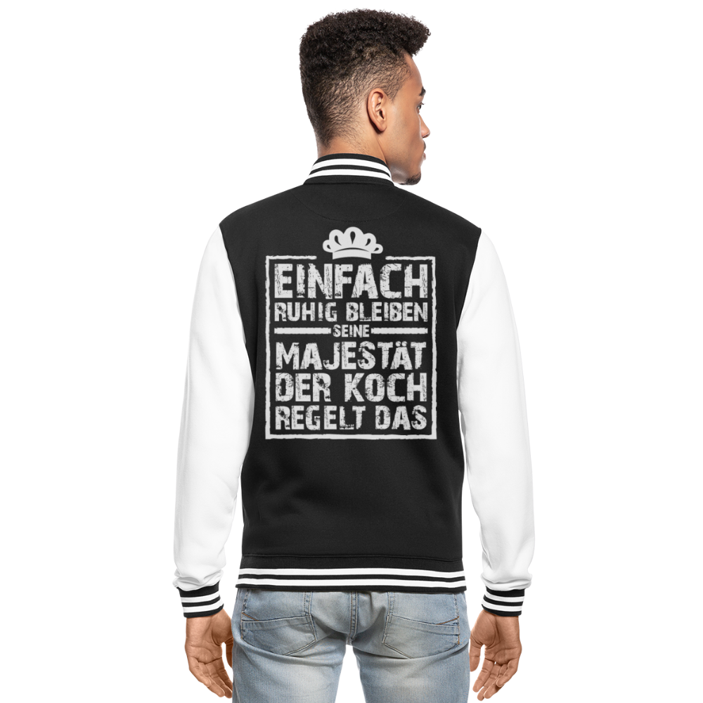 College-Sweatjacke - Schwarz/Weiß