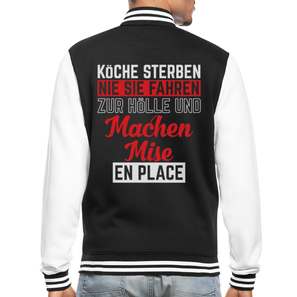 College-Sweatjacke - Schwarz/Weiß