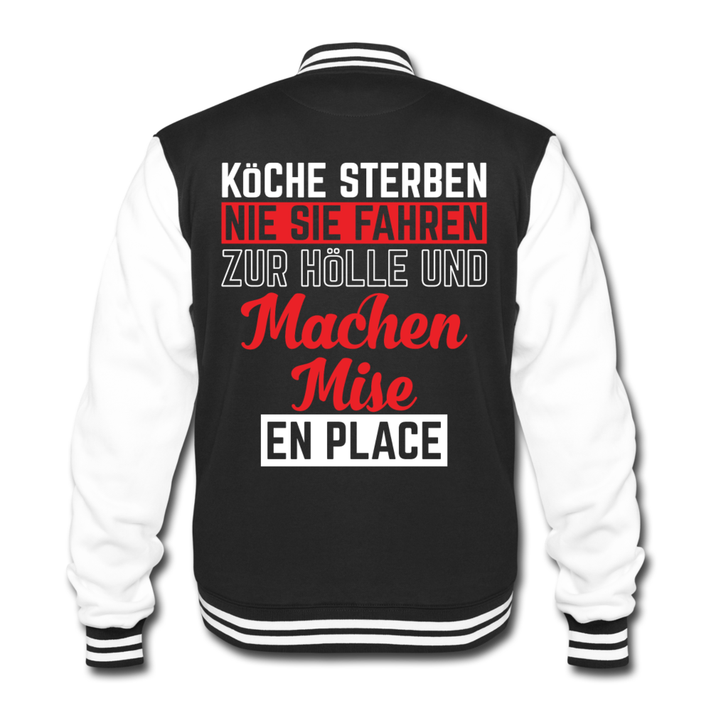 College-Sweatjacke - Schwarz/Weiß