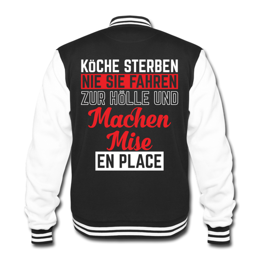 College-Sweatjacke - Schwarz/Weiß